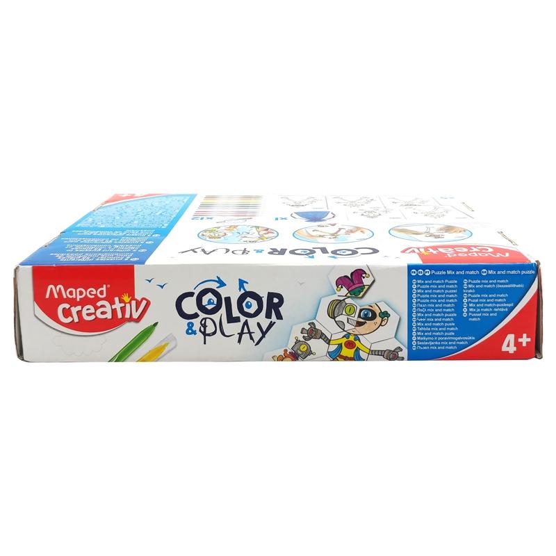 Đồ Chơi Thủ Công Tô Màu Và Ghép Hình Sáng Tạo Color Play - Maped Creative 907001 - Mix And Match Puzzle