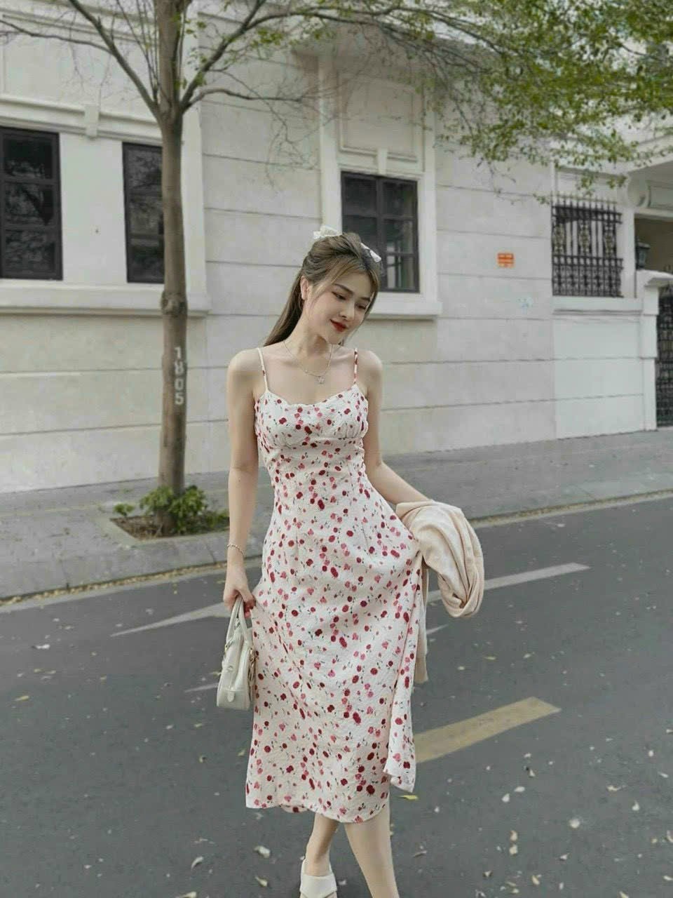 SÉT ĐẦM XỐP HOA KÈM ÁO KHOÁC THUN GÂN TĂM MÀU Y HÌNH