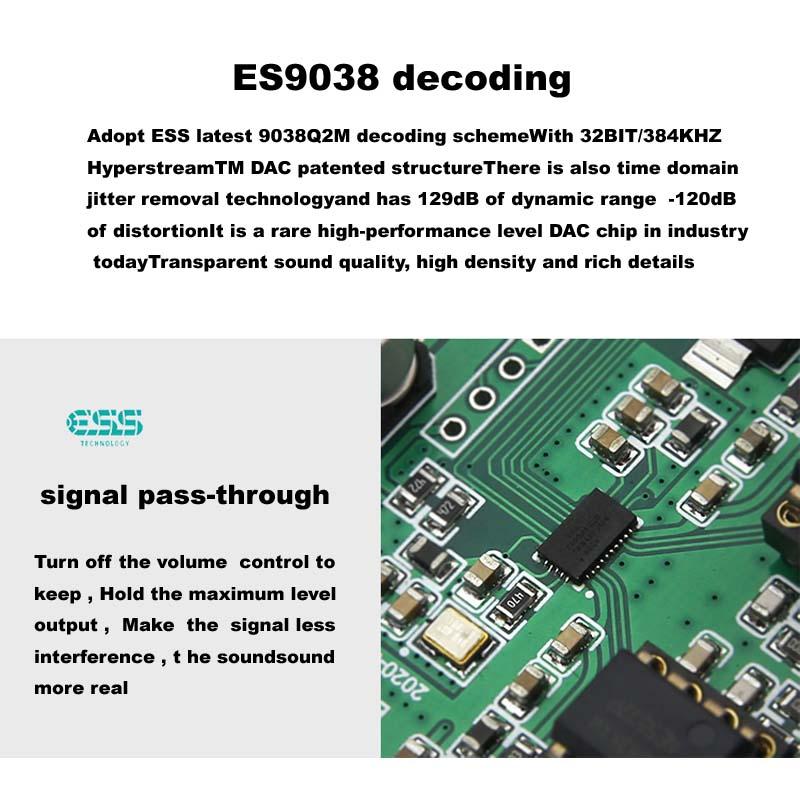 DLHiFi B5 QCC5125 Bluetooth 5.1 APTX-HD LDAC Lossless Adapter ES9038 USB DAC 32bit 384kHz Đầu vào AUX cho Bộ khuếch đại âm thanh HiFi