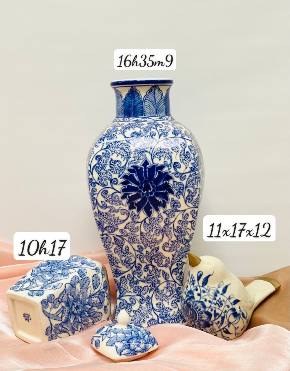 BÌNH HOA MEN LAM VẼ HOA DÂY H35CM
