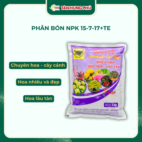 Phân bón hỗn hợp NPK MK 15-7-17+TE - túi 1kg