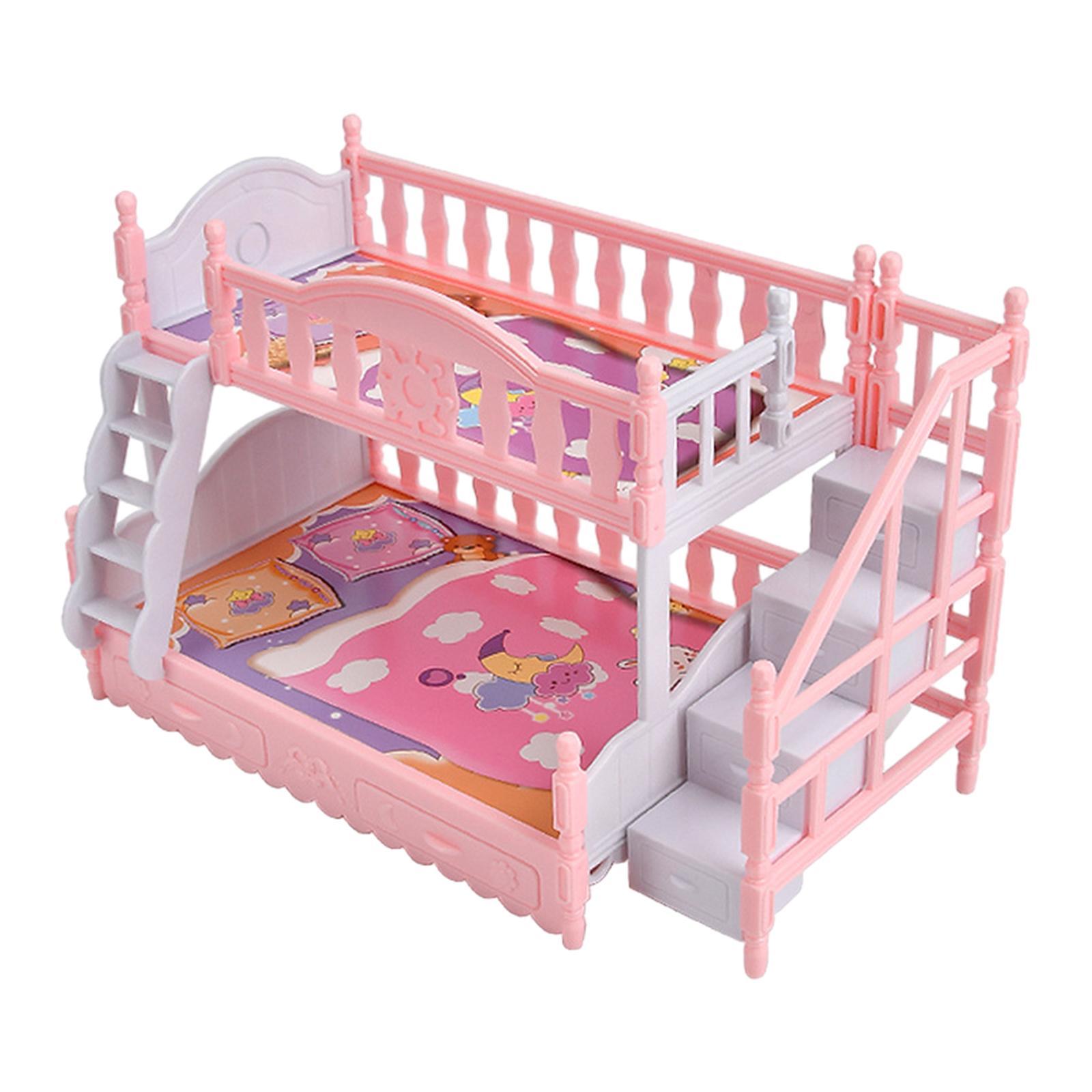 Doll House Furniture Simulation DIY Scene Decor Doll Bed for Boys Girls Kids