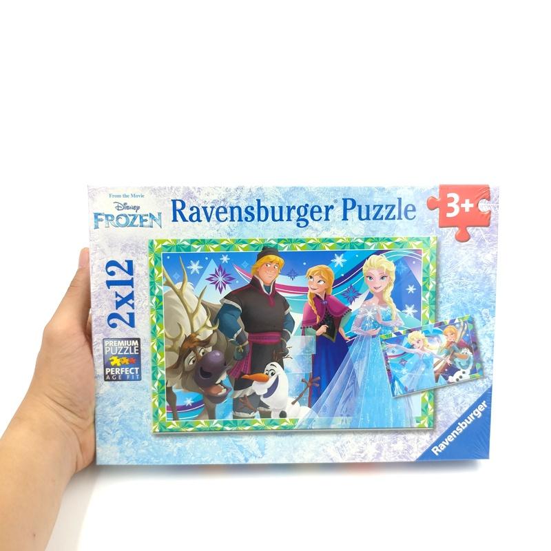 Bộ Xếp Hình Ravensburger Puzzle Jeux D'Hiver RV076215 (2 Bộ 12 Mảnh Ghép)