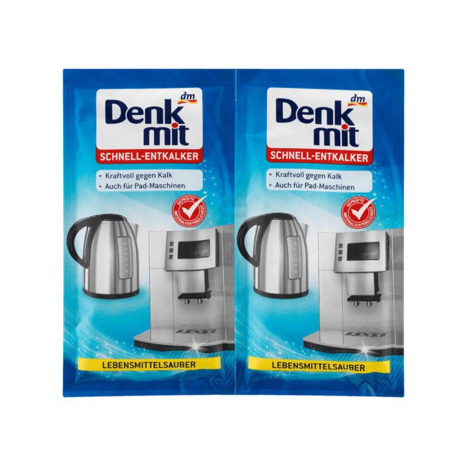 Set 2 Gói khử cặn bình nước 25gx2, DENKMIT Entkalker schnell , 50 g