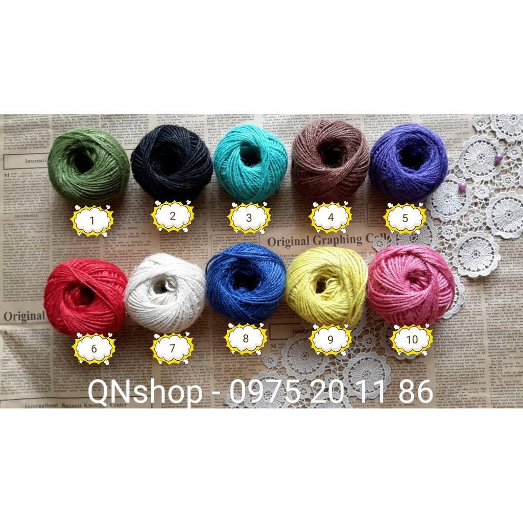 QNshop - Nguyên liệu Handmade (Dây thừng màu 2mm; Cuộn dài 7m, 50m)