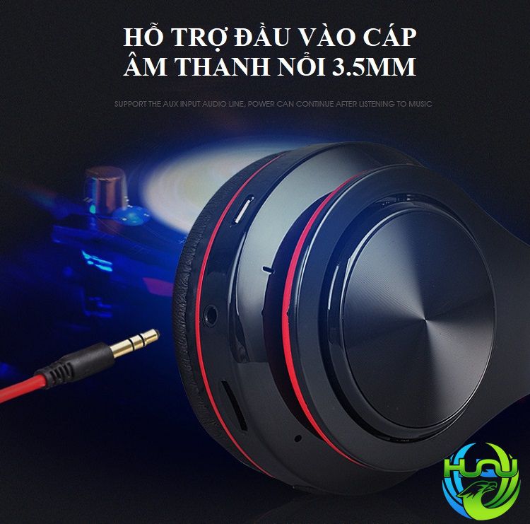 Tai nghe chụp tai bluetooth Huqu HZ-B7- jack âm thanh nổi 3.5mm