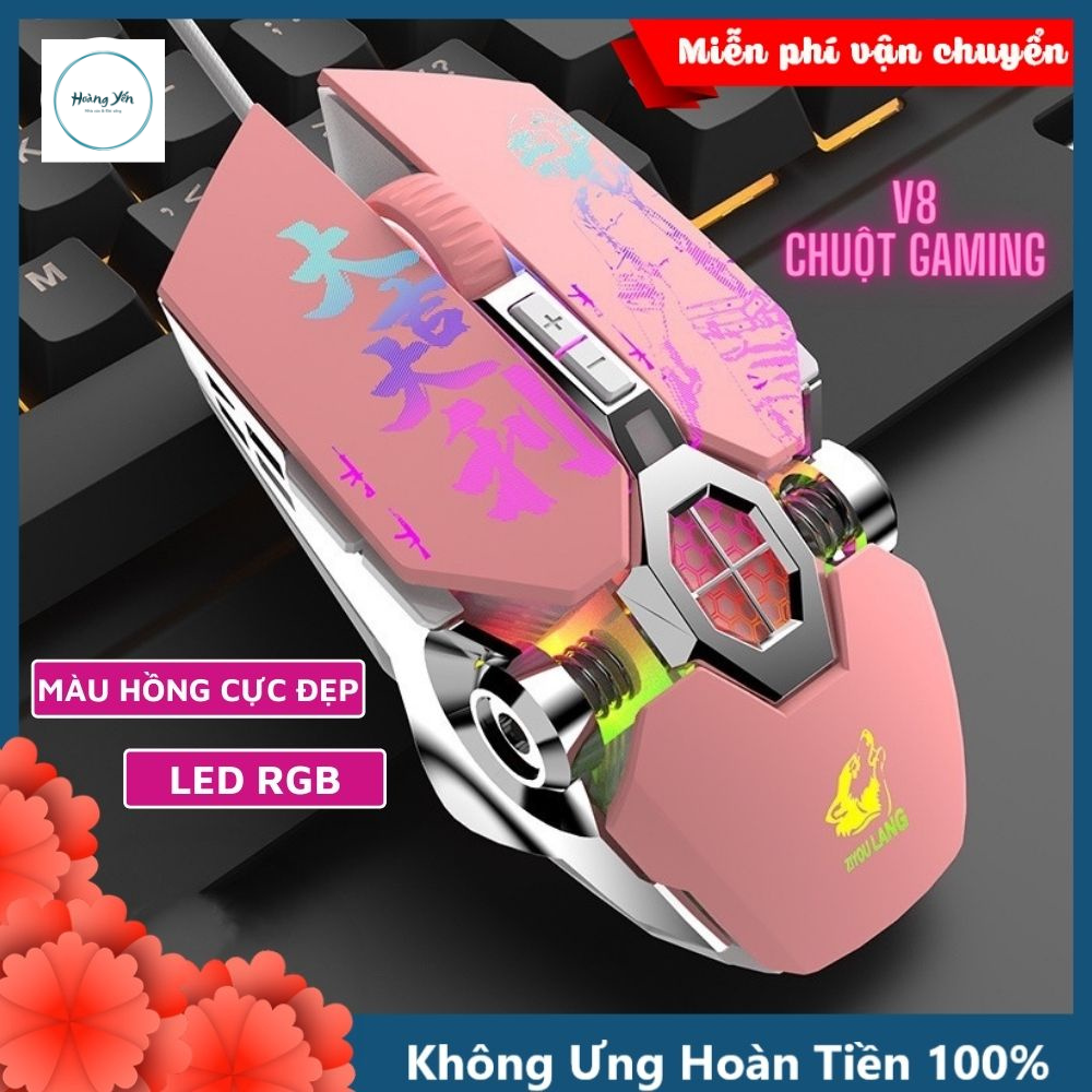 Chuột Gaming Siêu Khủng Esports V8 Super Gaming Kiểu Dáng Siêu Độc Lạ, Led RGB Tự Đổi Màu