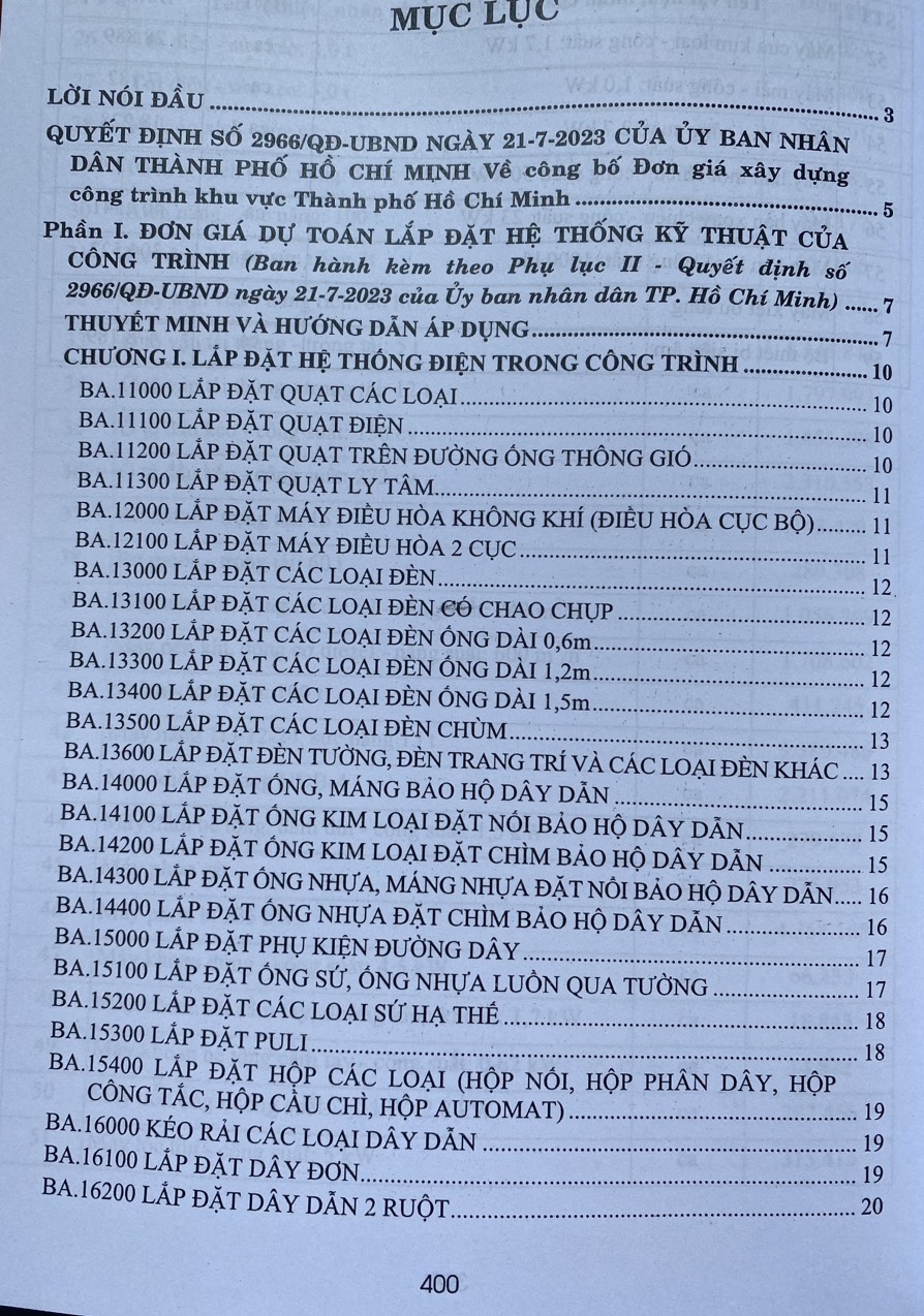 Đơn Giá Dự Toán Lắp Đặt Hệ Thống Kỹ Thuật, Lắp Đặt Máy Và Thiết Bị Công Nghệ - Tập 3