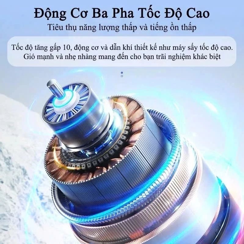 Quạt Cầm Tay Mini Sạc Pin 100 Cấp Độ Gió Màn Hình Led Hiển Thị Nhỏ Gọn Dễ Mang Đi