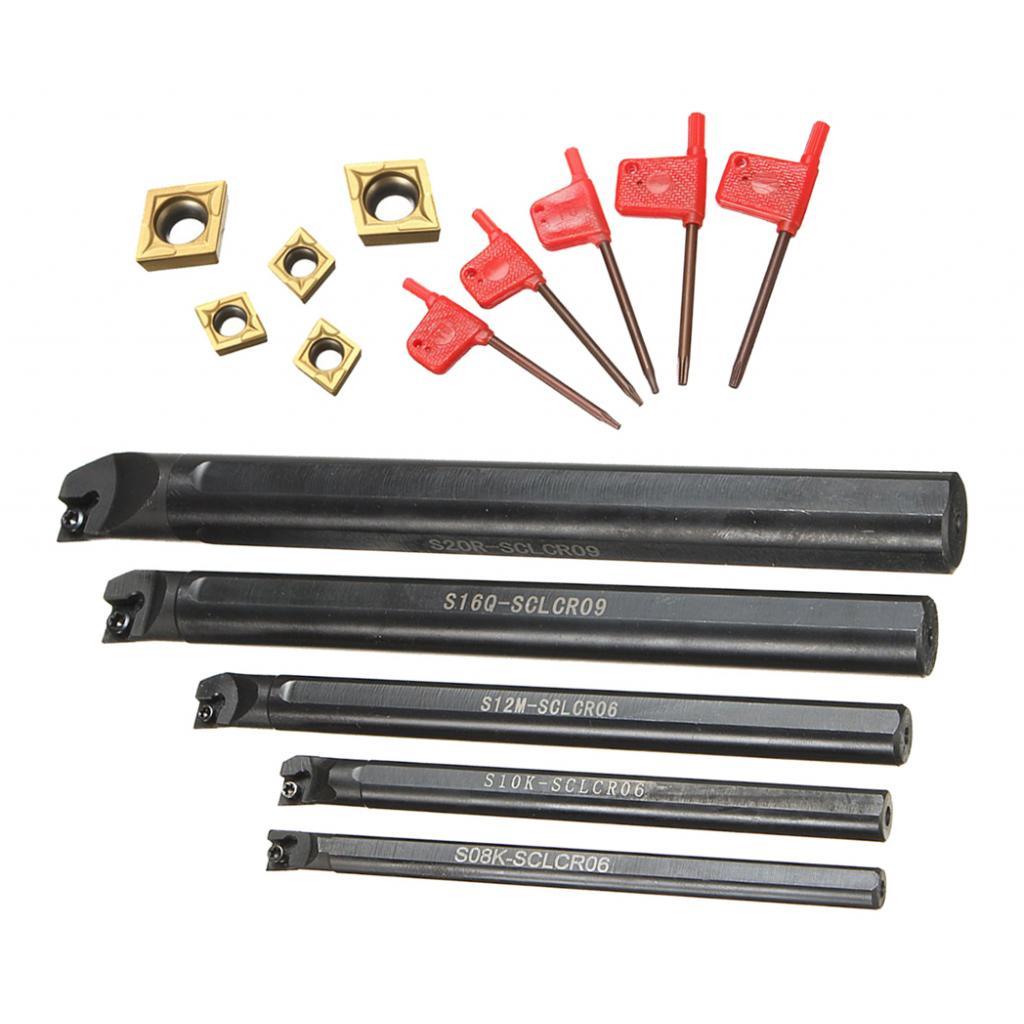 5pcs Turning Tool Holder Holder Boring Bar + Carbide Inserts + Wrench CNC Lathe Turning Tool