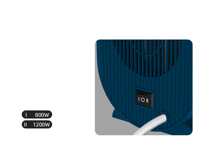 Quạt sưởi: một chiều ấm sang trọng mini phù hợp để bàn có 2 nấc 1200W và 800W tản nhiệt đều KT 20x13x13cm