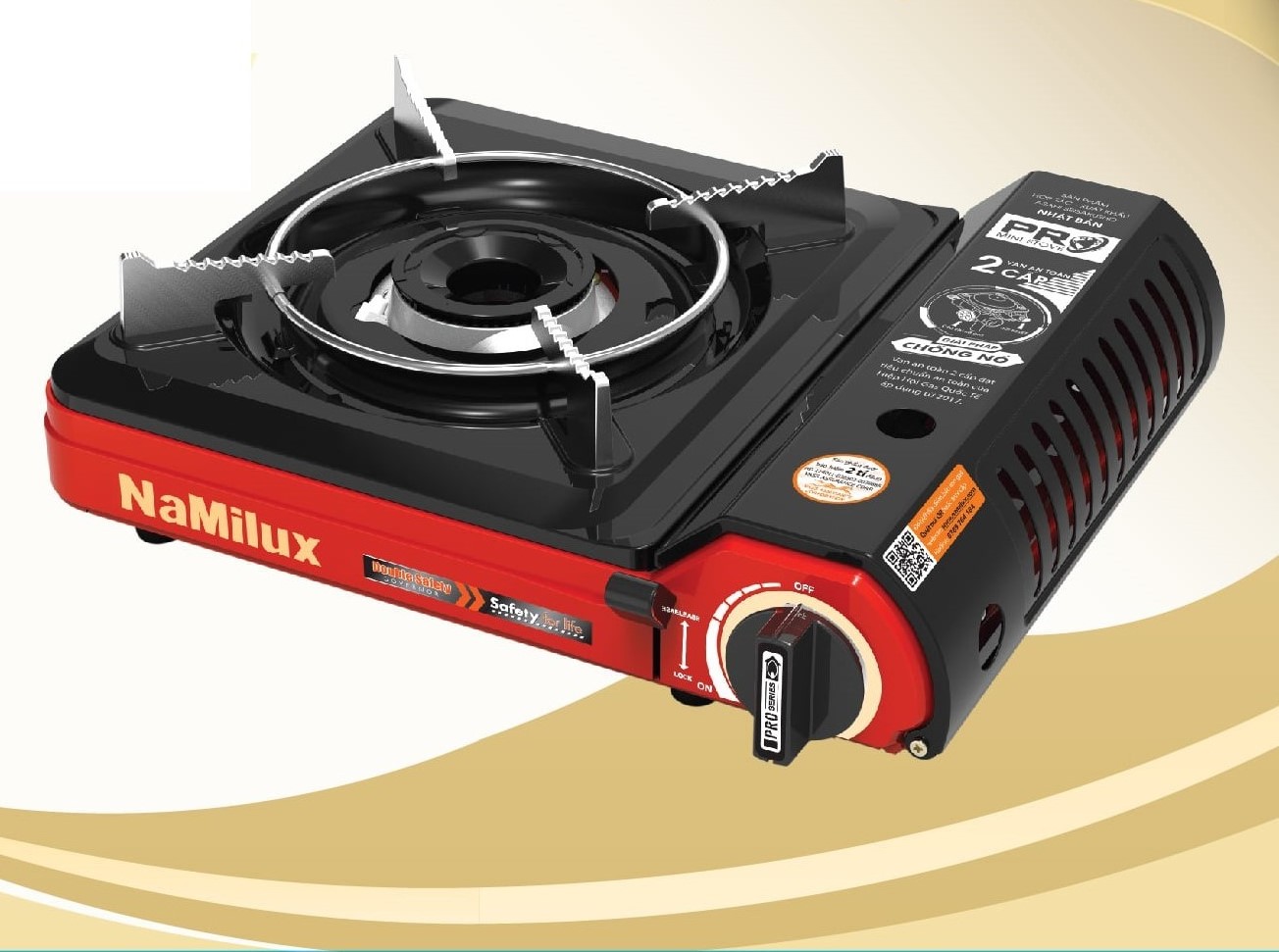 Bếp Gas Mini Cao Cấp NaMilux 2S - PL 2021PF- Hàng Chính Hãng.
