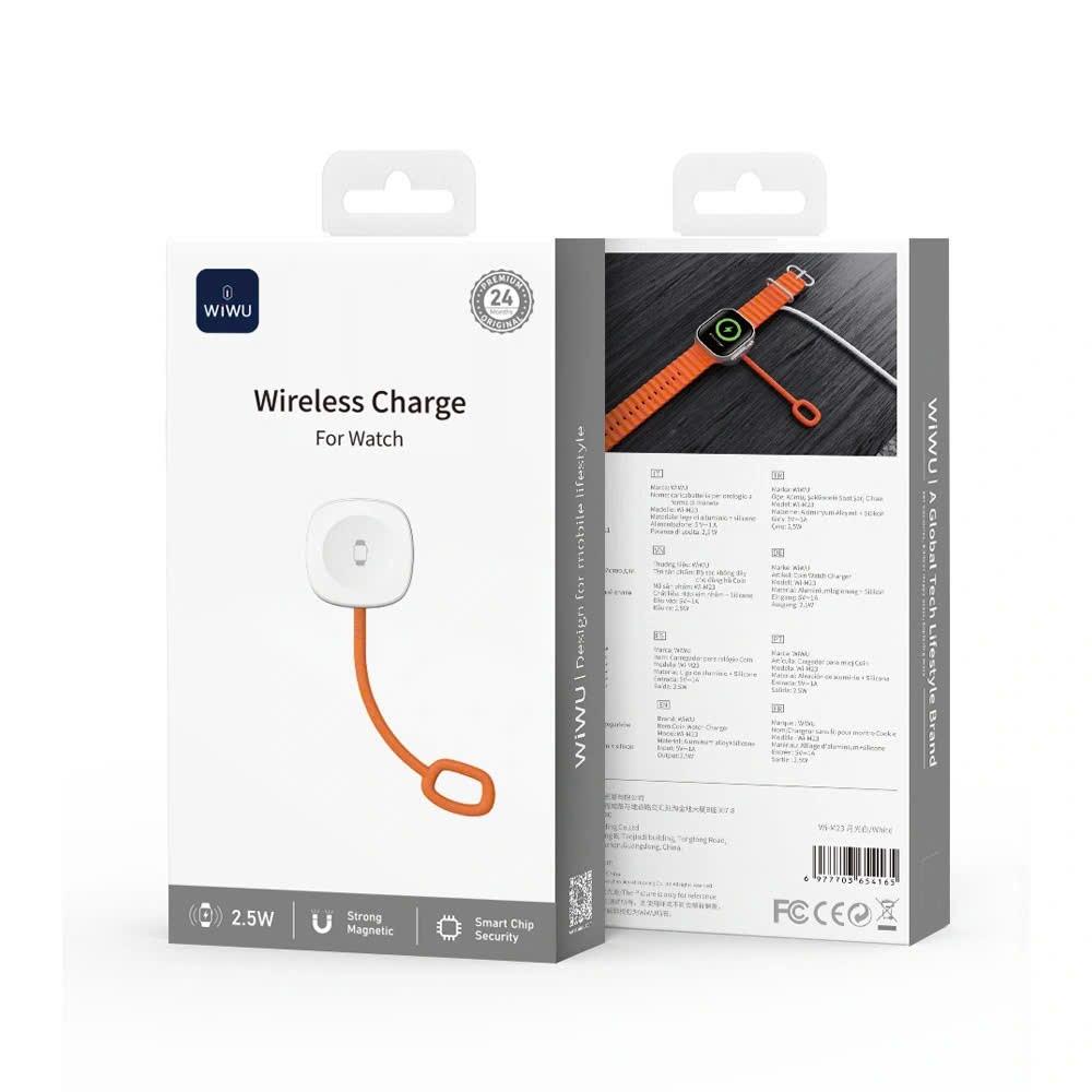 Đế sạc không dây cho Apple Watch Wi wu M23 2 cổng input (C + L) -Bảo Hành 6 tháng - Hàng chính hãng