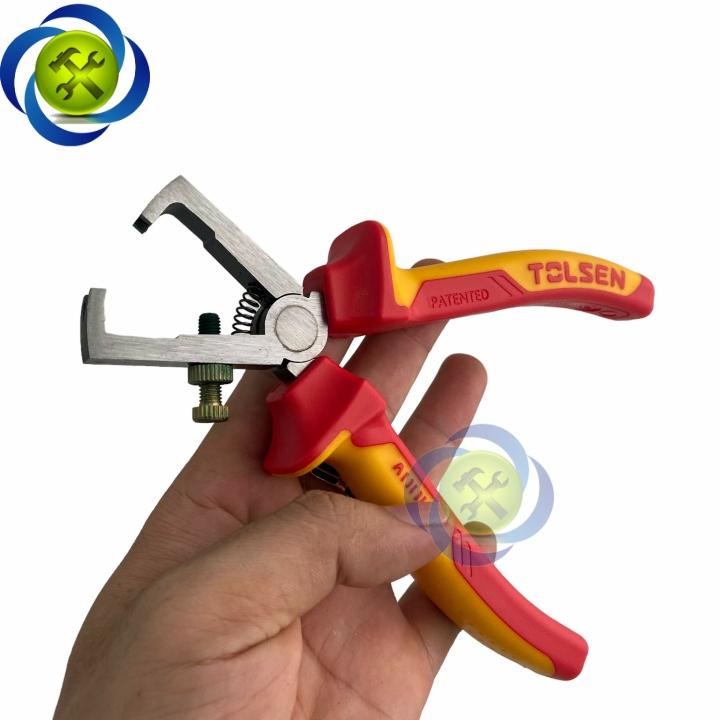 Kìm tuốt dây cách điện 1000V Tolsen V16066 160mm