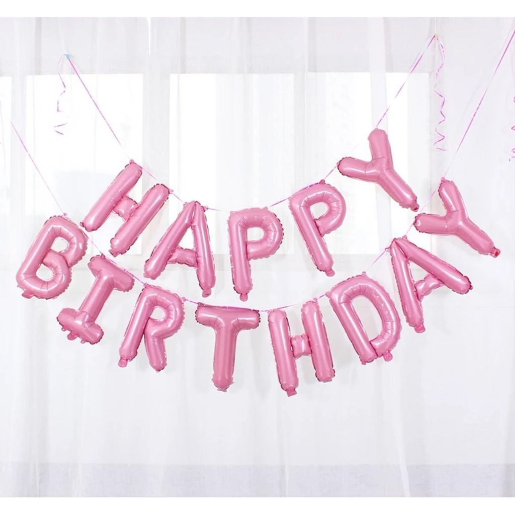 Set bong bóng chữ Happy Birthday Trang Trí Sinh Nhật
