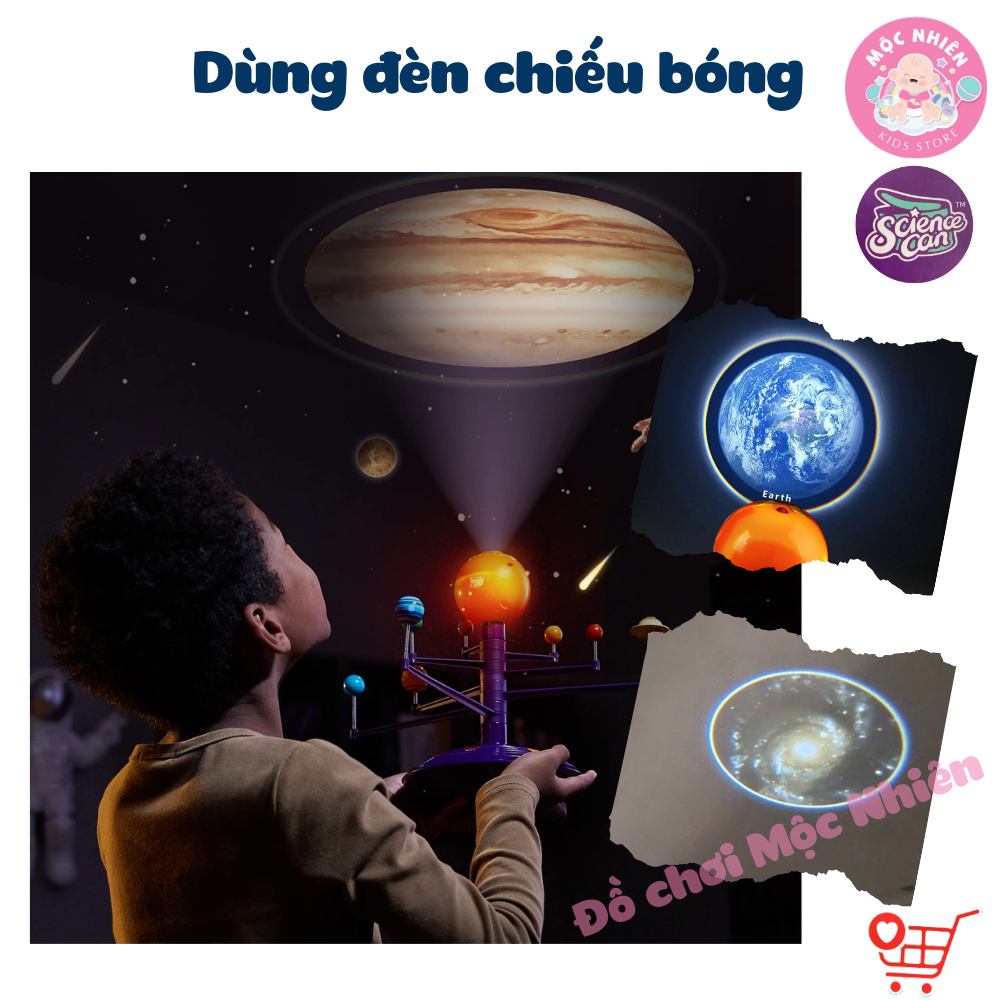 Bộ Mô hình Chiếu Bóng và Hệ Mặt Trời - Solar System Planetary E Projector – TOPBRIGHT (cho bé từ 3+)