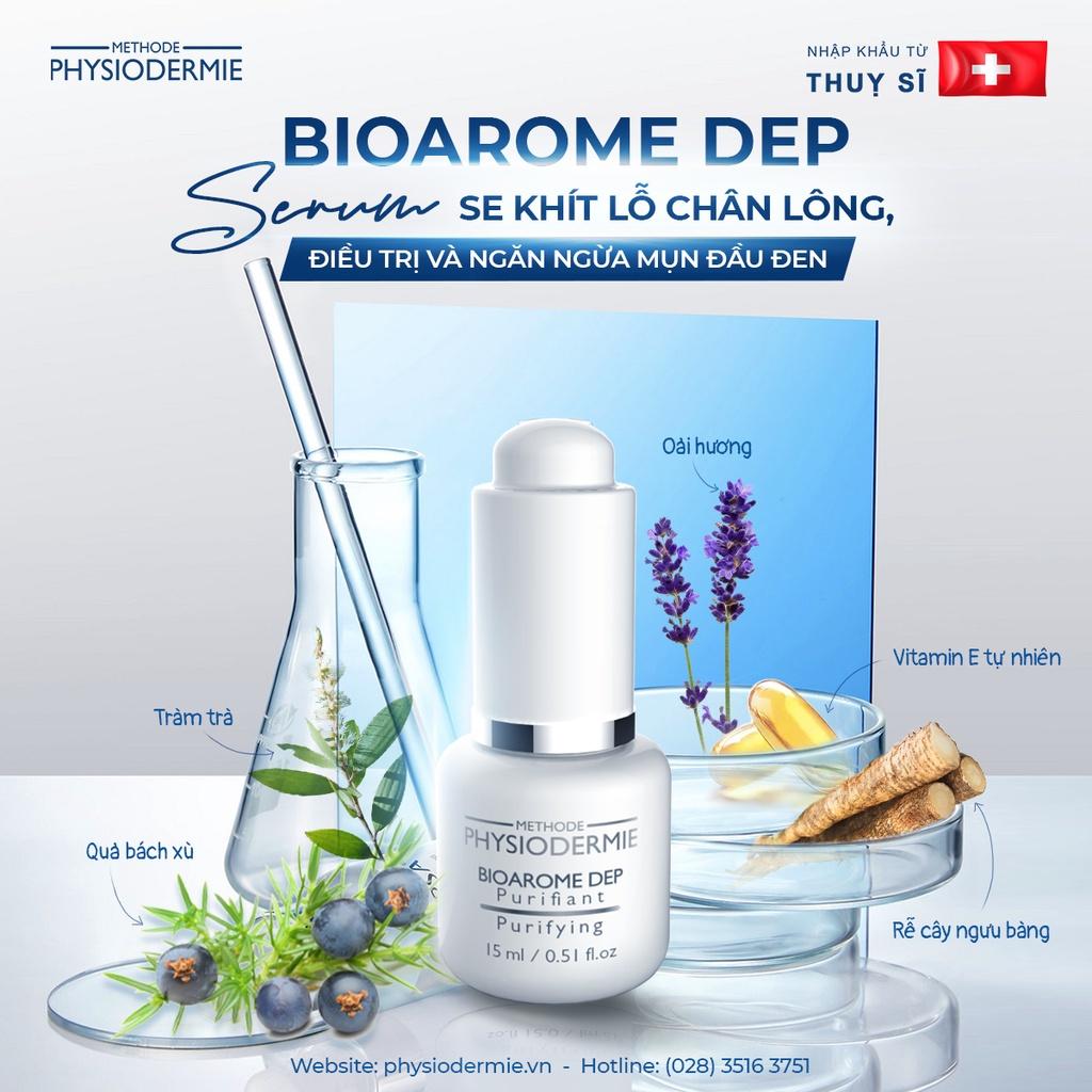 Serum PHYSIODERMIE Bioarome DEP Ngăn Ngừa Mụn Đầu Đen, Se Khít Lỗ Chân Lông 15ml - Hee's Beauty
