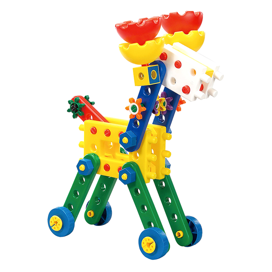 Đồ Chơi Xếp Hình Gigo Toys Hộp Bánh Răng Ma Quái - Junior Engineer - Magic Gears 7461P (110 Mảnh Ghép)