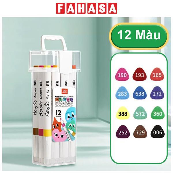 Hộp 12 Bút Lông Màu Acrylic Marker - Truecolor ZCM-0816-12