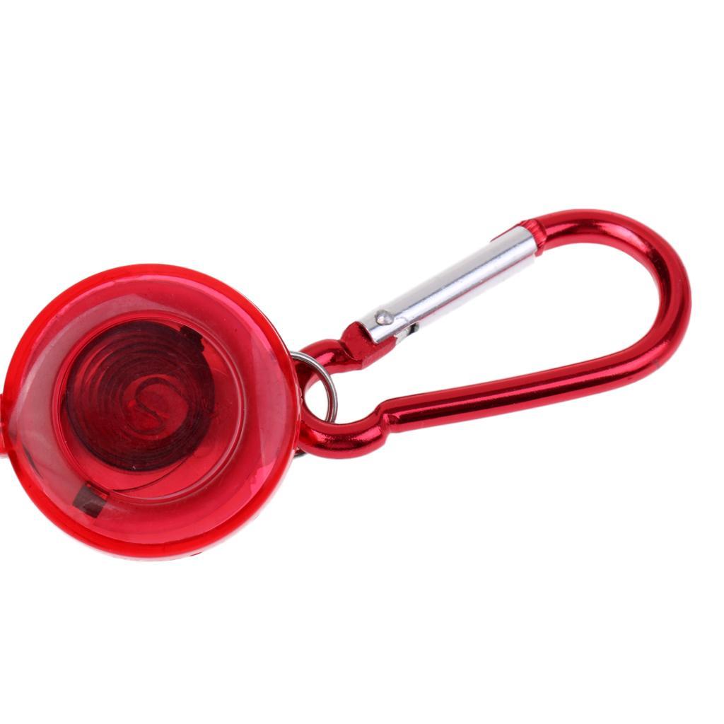 Portable Retractable Golf Scoring Pen Belt Clip with Carabiner Snap Hook