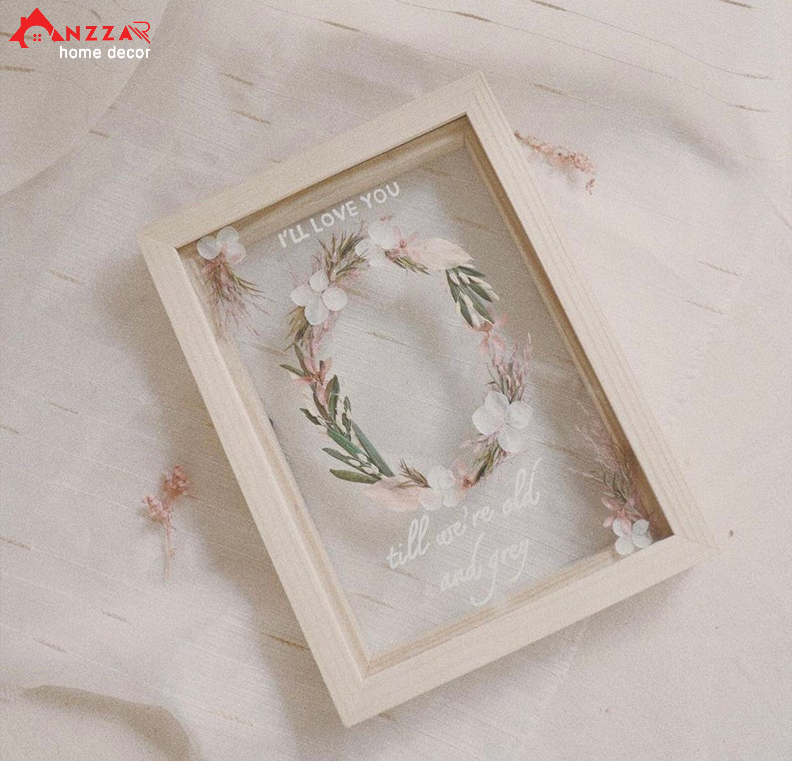 Khung ảnh gỗ để bàn học, bàn làm việc, kệ tủ trang trí nội thất phong cách Hàn Quốc loại A3 KA-325