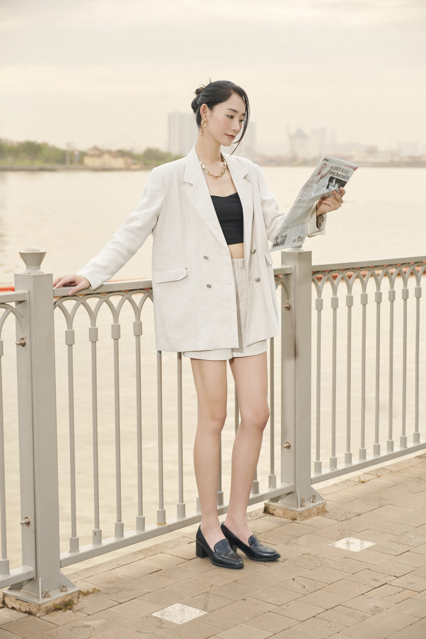 Quần Shorts Linen Lanh PAN064 thời trang thiết kế Hity