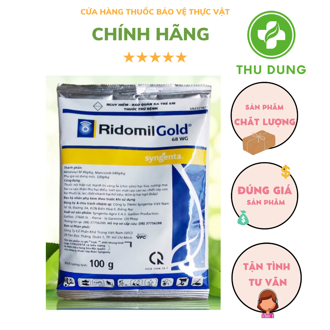 Thuốc trừ bệnh Ridomil Gold 68WG Đặc trị nấm bệnh, phục hồi cây trồng hiệu quả.