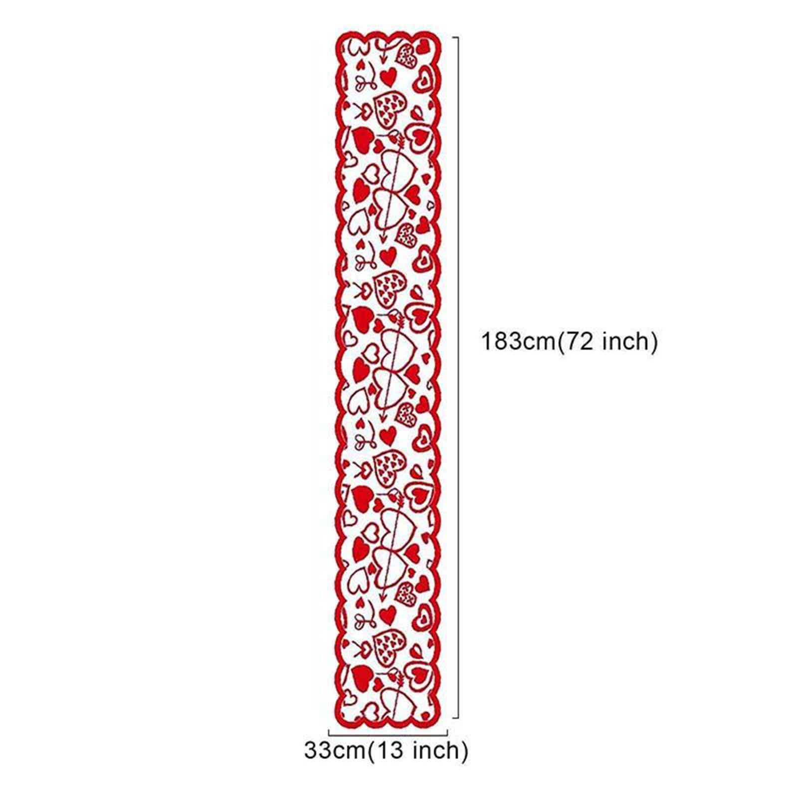 Love Table Runner Red  Decoration Table Placemat