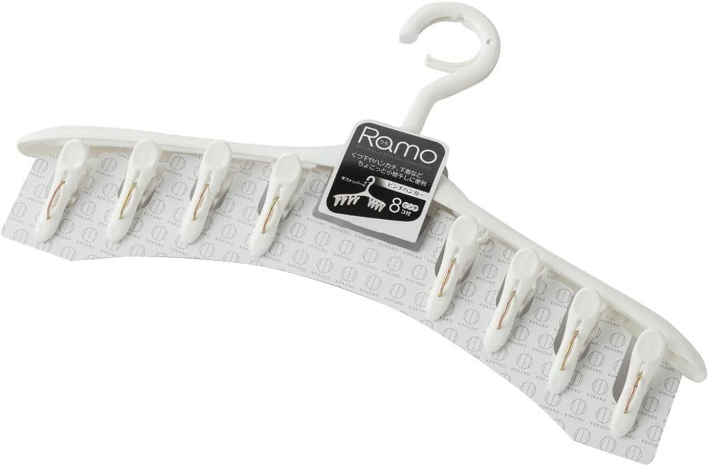 Móc phơi quần áo 8 kẹp Kokubo Ramo - Made in Japan