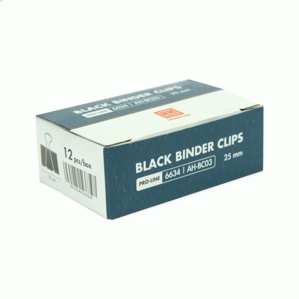 Kẹp giấy màu đen Hồng Hà 25mm 6634