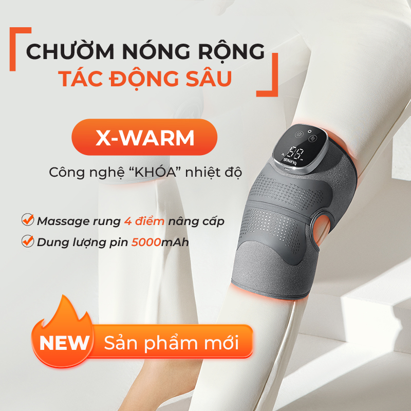 Máy Masssage Đầu Gối BUMAS M6 Pro - Nâng Cấp Bốn Đầu Điểm Massage Công Nghệ Khóa Nhiệt Mới Giảm Thất Thoát Nhiệt Và Điện - Hàng Chính Hãng