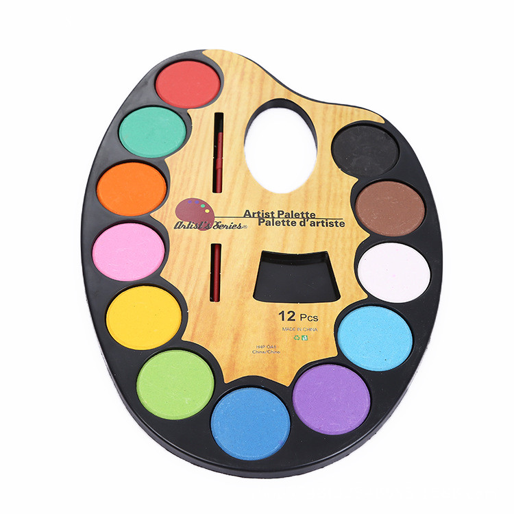 Bộ Palette 12 Màu Nước Water Color Cao Cấp Size Nhỏ/Vừa/Lớn Tặng Bút Lông Cọ Vẽ Pha Màu Tiện Dụng - Bộ Palette Màu Nước Chuyên dụng Tiện Dụng 12 Màu Sắc Chất Lượng Vượt Trội - Hàng Chính Hãng VinBuy