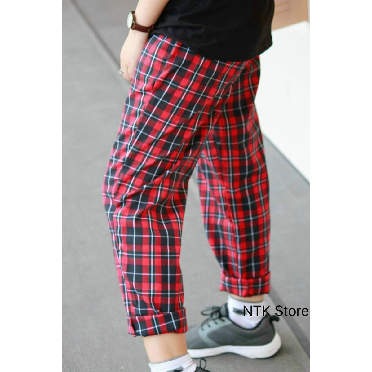 QUẦN SỌC CARO ỐNG RỘNG, QUẦN SỌC culottes, Quần culottes suông ống rộng sọc caro nhiều màu ulzzang, Quần Caro Nữ Ống Suông Rộng