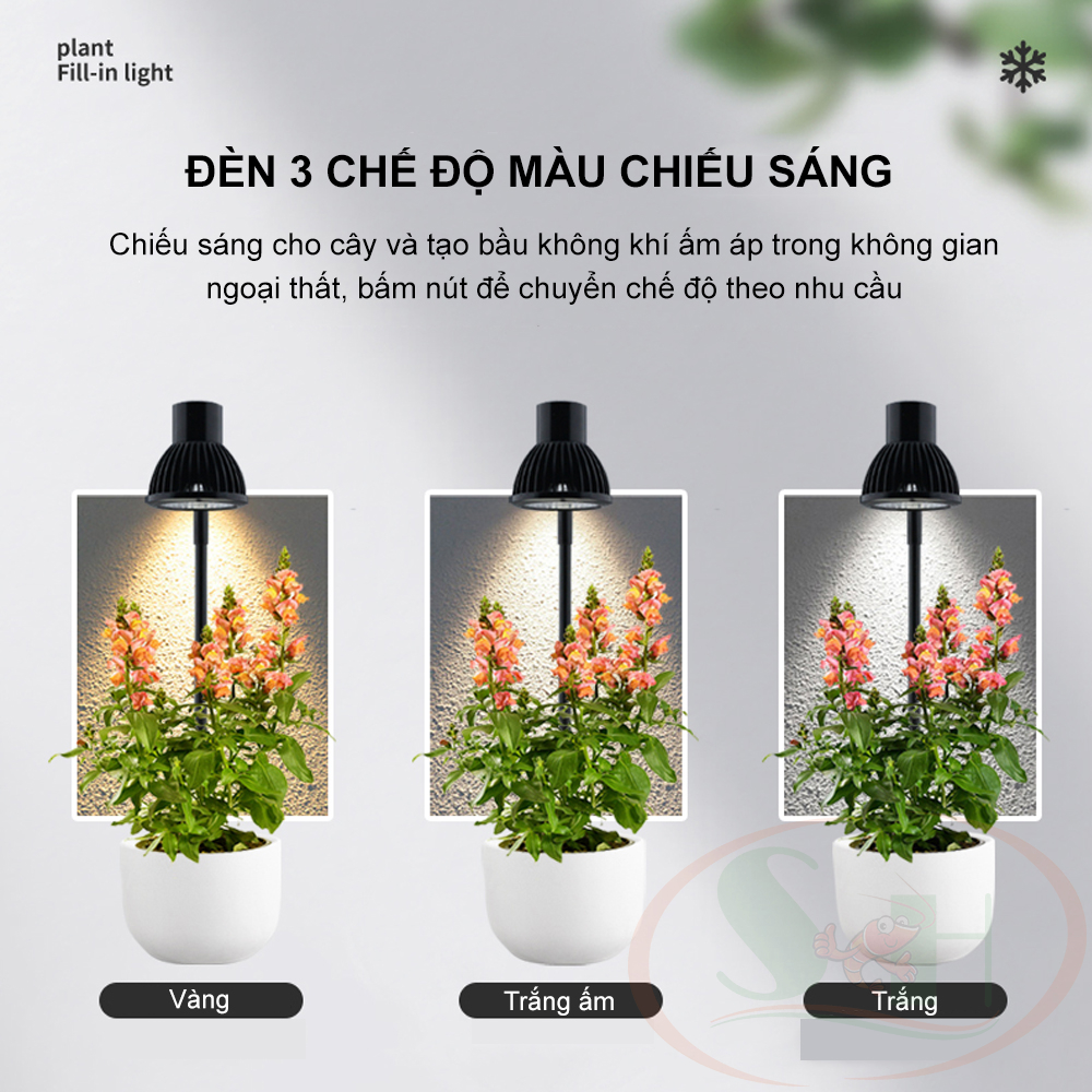 Bộ đèn led rọi Yikeda đế nhựa tiểu cảnh bán cạn để bàn thủy sinh cá tép cảnh