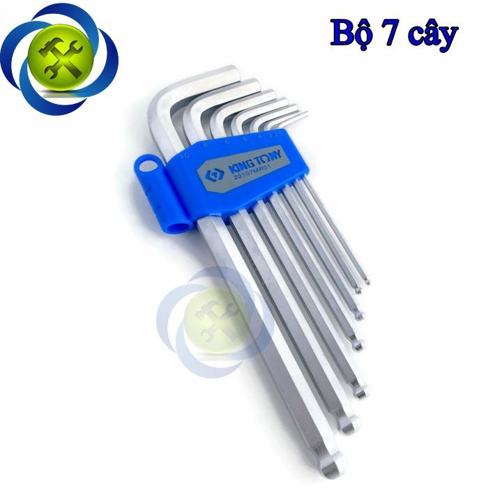 Bộ lục giác đầu bi ngắn Kingtony 20107MR01 có 7 cây