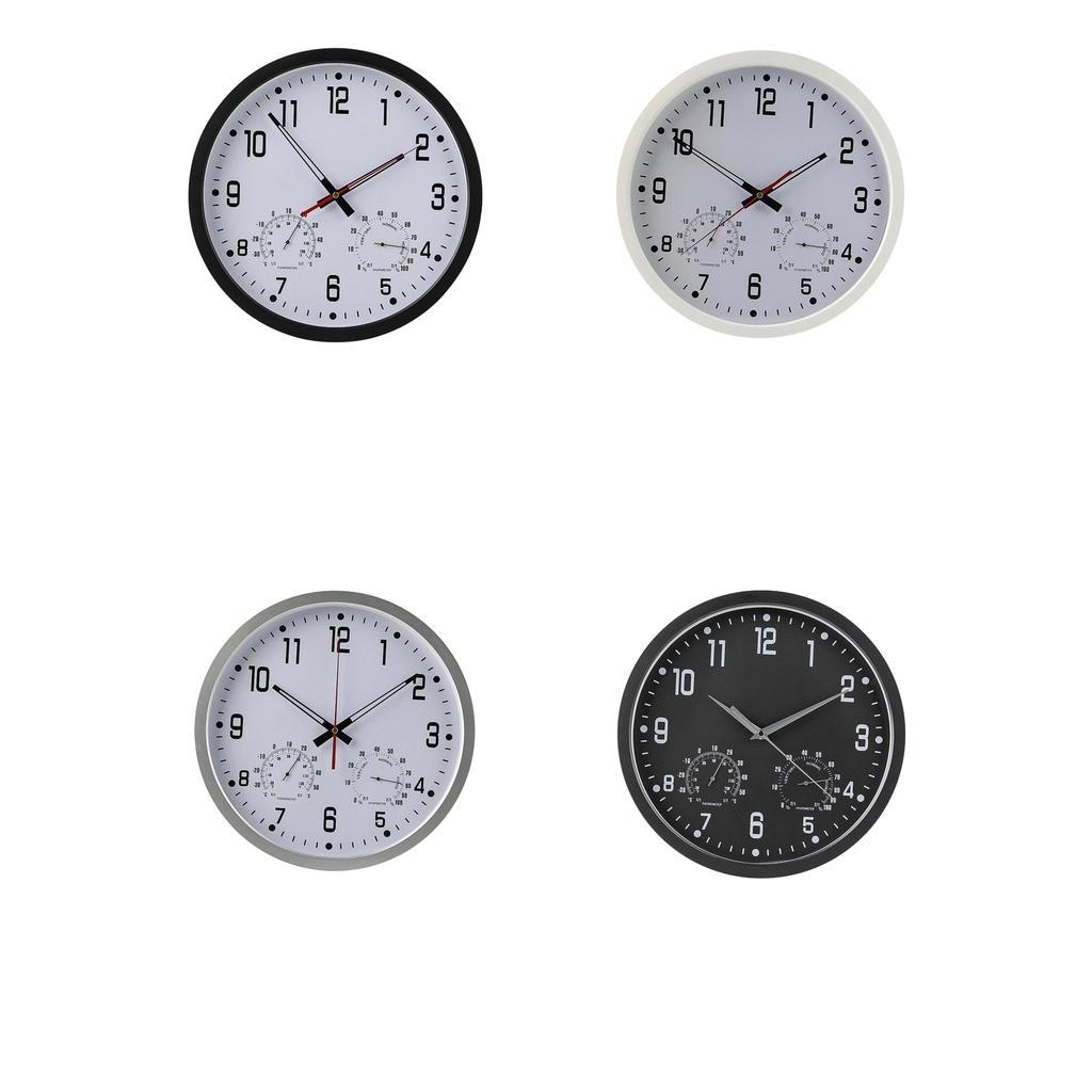 Creative Temperature Humidity Clock Wall Mounted Clock for Home Ornament