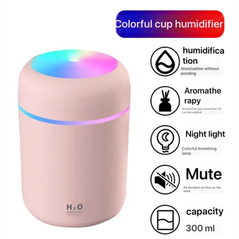 Mini Siêu Âm Thanh Máy Tạo Độ Ẩm Không Khí Mềm Mại USB Máy Khuếch Tán Tinh Dầu Nhà Hơi Xe Máy Lọc