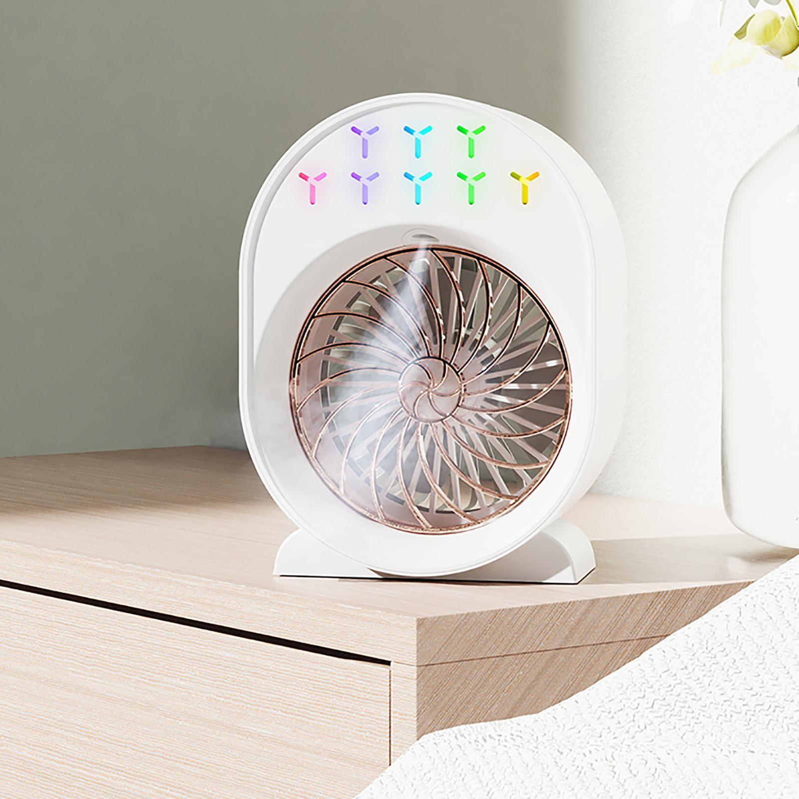 Air Conditioner Cooler Fan Humidifier with Night Light for Home Room Travel