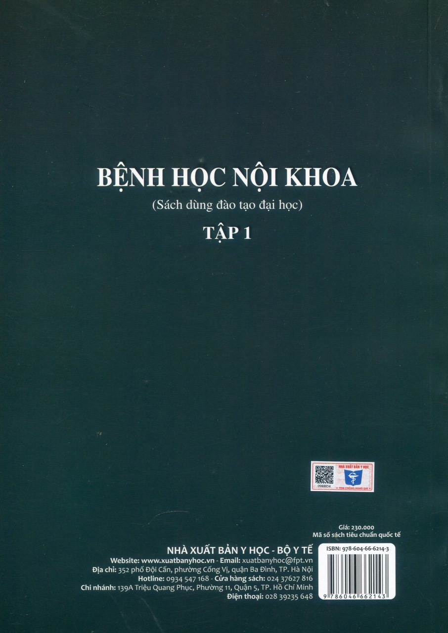 Bệnh Học Nội Khoa, Tập 1 (Sách dùng đào tạo đại học) (Xuất bản lần thứ bảy, có sửa chữa và bổ sung - năm 2023) - Trường Đại Học Y Hà Nội