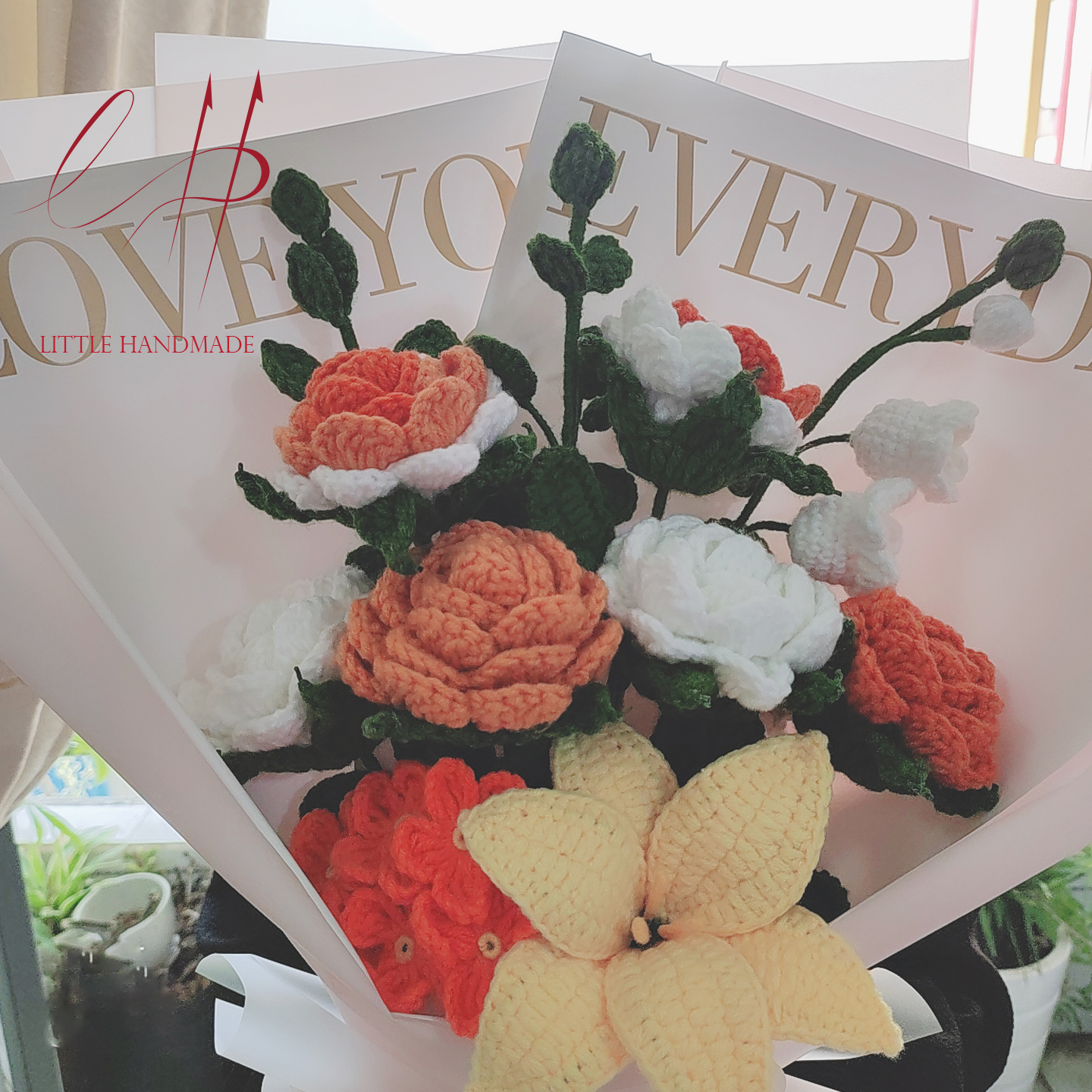 Quà tặng bó hoa size lớn kích thước 60 x 30 cm