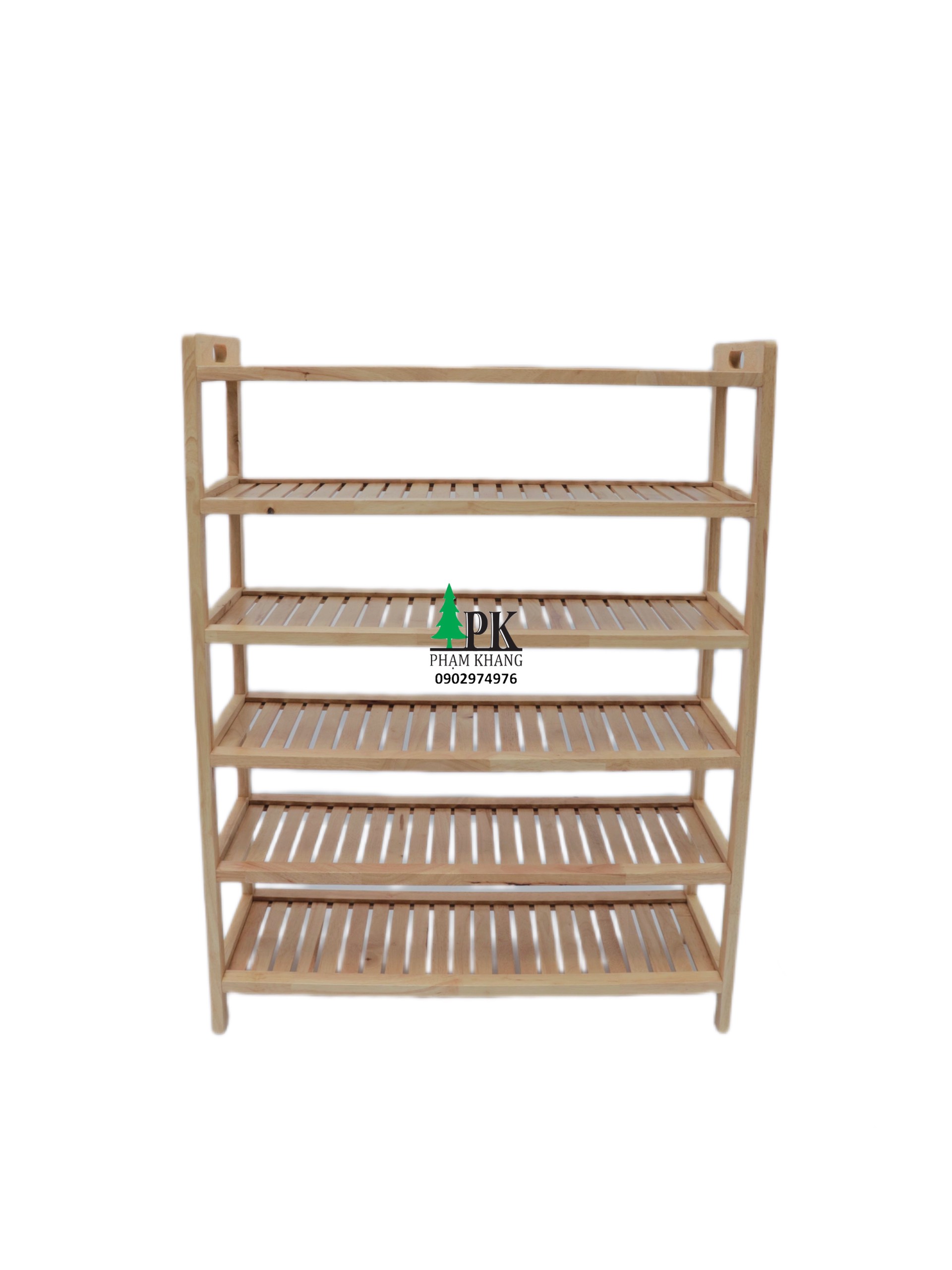 Kệ giày dép 3 tầng/ 4 tầng/ 5 tầng/ 6 tầng Start Decor - Gỗ cao su tự nhiên - Màu Gỗ Tự Nhiên/ Vàng Cherry - Kích thước rộng 70 cm