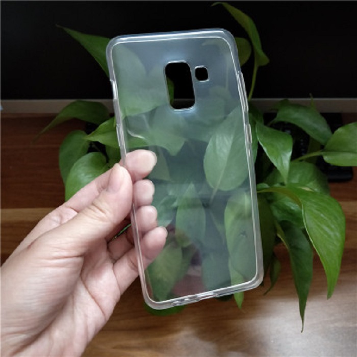 Ốp lưng dẻo silicone trong suốt dành cho Samsung Galaxy A8+