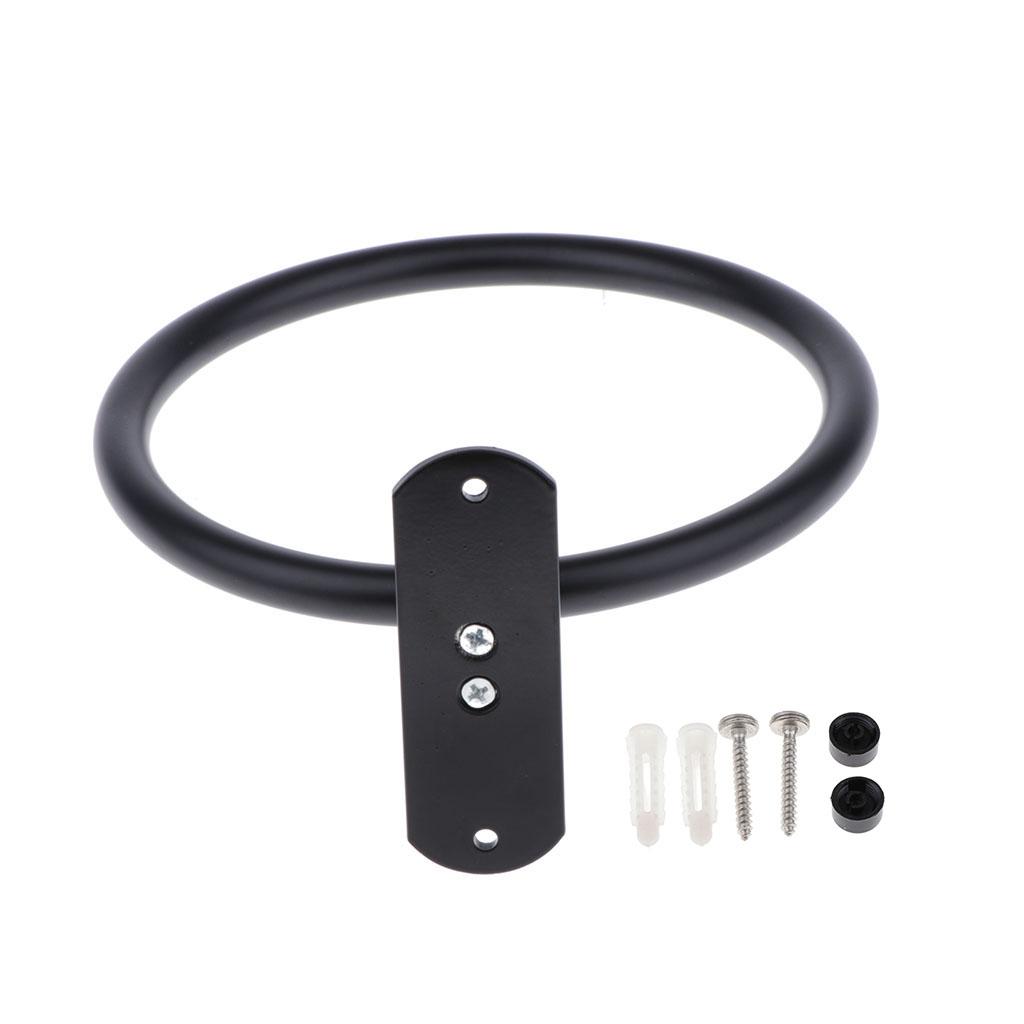 Black Wall Mount Towel   Holder Hanger Bathroom Organizer