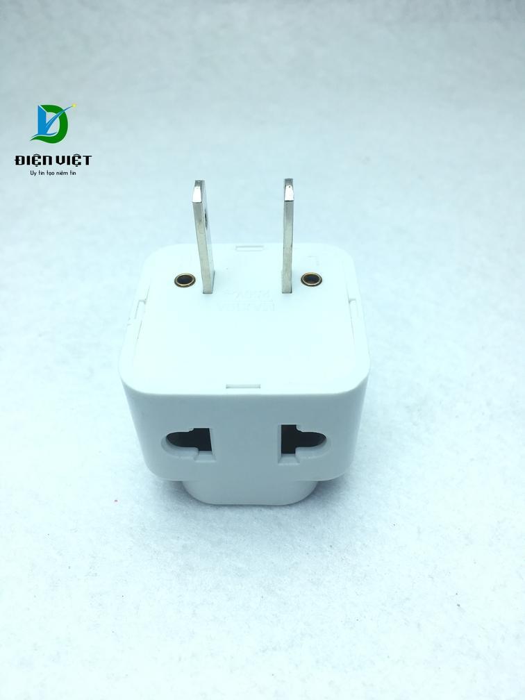 PHÍCH CẮM CHUYỂN 2 CHẤU SANG 3 CHẤU MPE