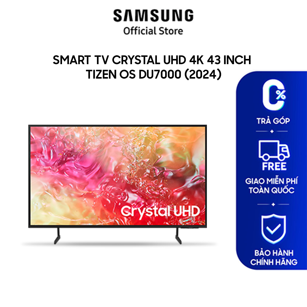 Smart Tivi SAMSUNG Crystal UHD DU7000 4K Tizen OS - Hàng chính hãng