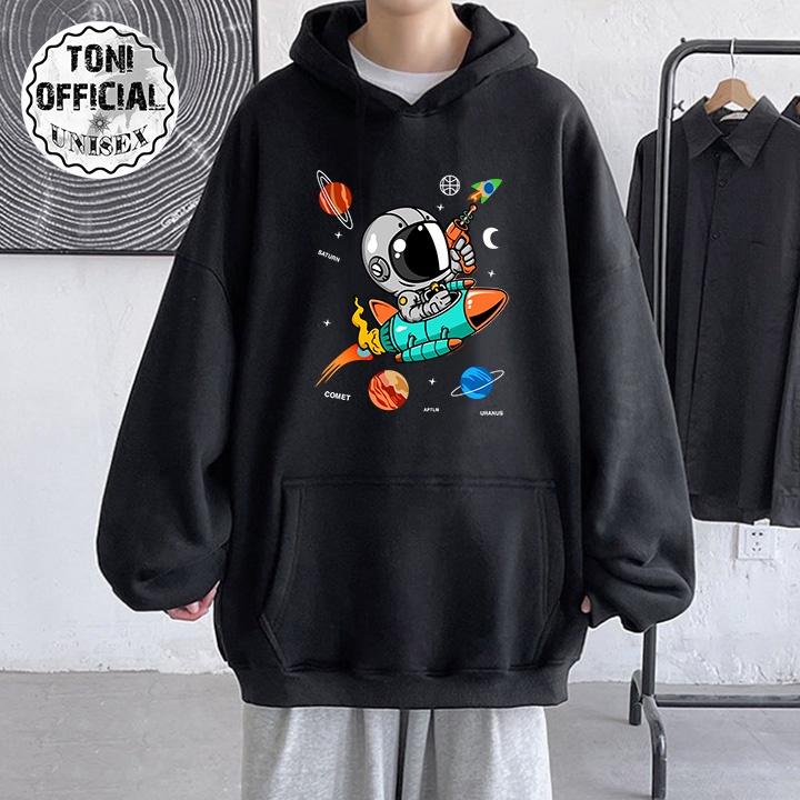 ( ) ÁO HOODIE Local Brand Unisex Phi Hành Gia Nỉ Bông Form Rộng Nam Nữ (HD3020L - Full Size - Kèm Video Ảnh Thật)