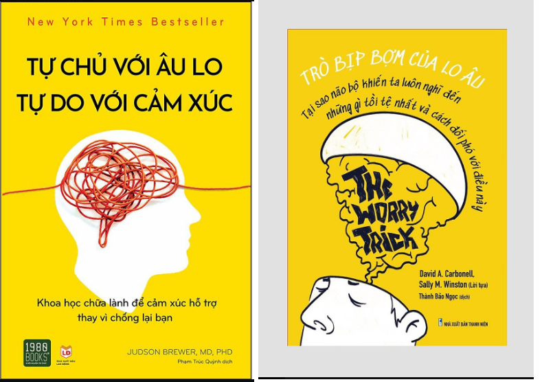 Sách tư duy - kỹ năng sống: Combo Trò Bịp Bợm Của Lo Âu - The Worry Trick+Tự Chủ Với Âu Lo, Tự Do Với Cảm Xúc.