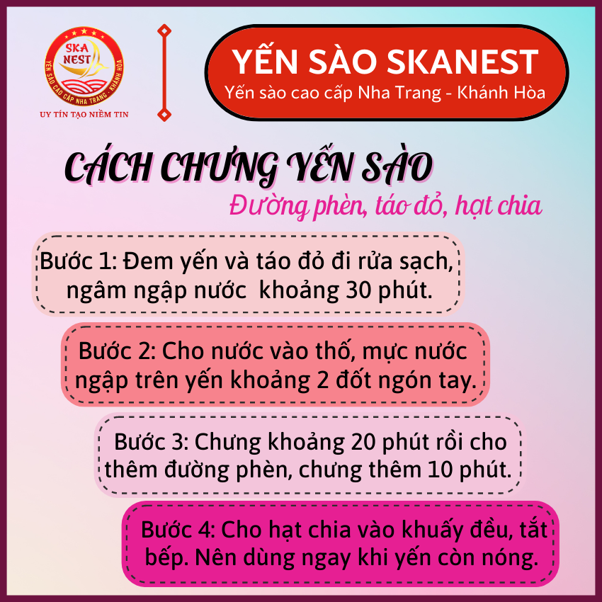 Yến sào tinh chế sạch sợi sơ mướp nguyên chất