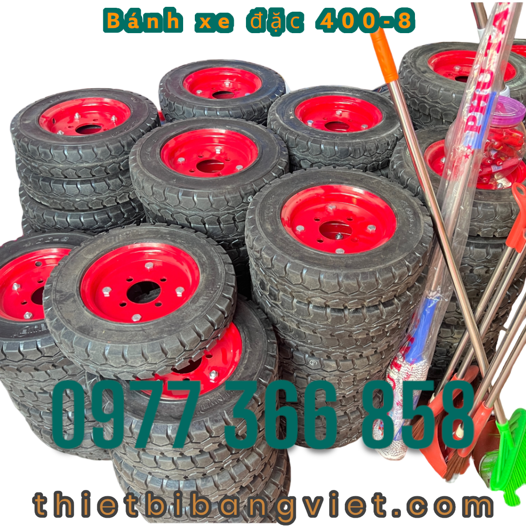 Bánh Xe Đặc 400-8, Bánh Xe Đặc Không Cần Bơm Hơi, Ứng Dụng Xe Đạp, Xe Scooter, Xe Đạp Điện, Xe Đẩy Trẻ Em, Xe Cắt Cỏ