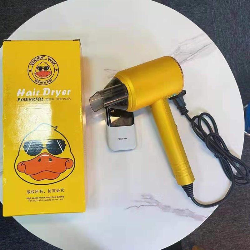 Máy Sấy Tóc Mini Hình Con Vịt Vàng 2 Chiều 3 Tốc Độ Gió Giúp Khô Nhanh - Yumeshop94